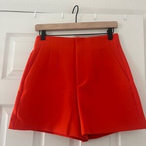 Zara pleated high waist shorts